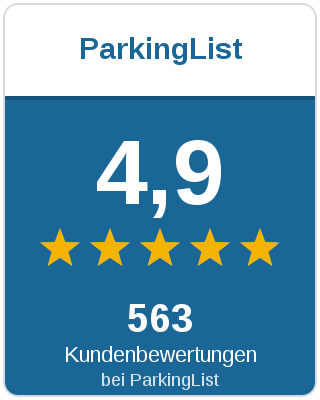 4,9 Sterne aus 563 Kundenbewertungen bei ParkingList