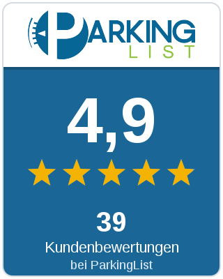 4,9 Sterne aus 39 Kundenbewertungen bei ParkingList