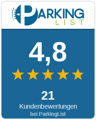 4,8 Sterne aus 21 Kundenbewertungen bei ParkingList