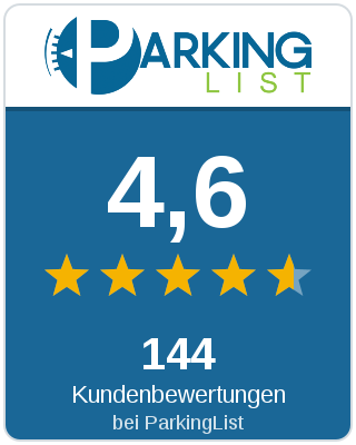 4,6 Sterne aus 144 Kundenbewertungen bei ParkingList