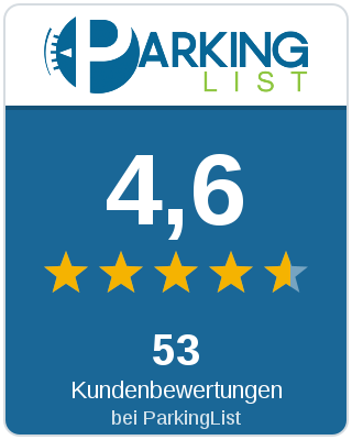 4,6 Sterne aus 53 Kundenbewertungen bei ParkingList