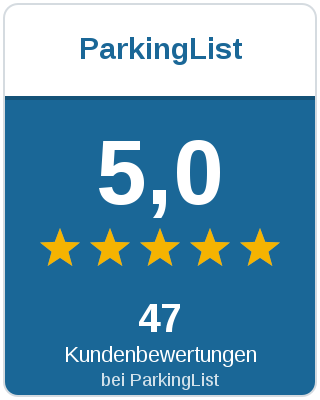 5,0 Sterne aus 47 Kundenbewertungen bei ParkingList