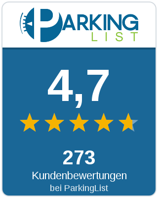 4,7 Sterne aus 297 Kundenbewertungen bei ParkingList