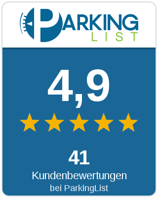 4,9 Sterne aus 41 Kundenbewertungen bei ParkingList