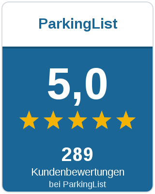 5,0 Sterne aus 289 Kundenbewertungen bei ParkingList