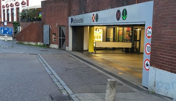 Zufahrt - Parkhaus Fischerviertel Ulm 