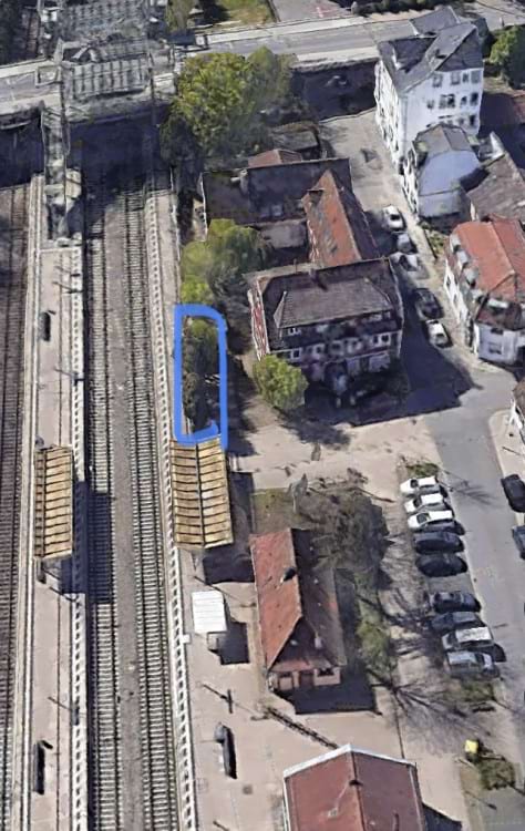 Stellplaetze markiert auf Google Earth