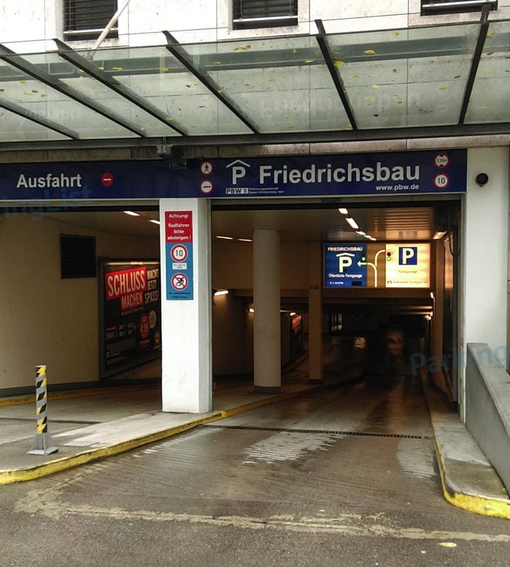 Einfahrt - Parkhaus Friedrichsbau Stuttgart 