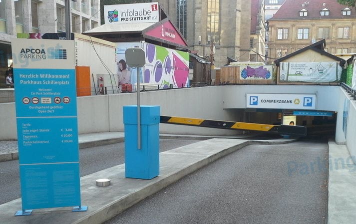 Zufahrt - Parkhaus Schillerplatz Stuttgart 