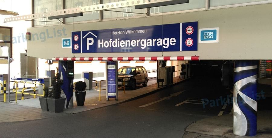 Einfahrt - Parkhaus Hofdienergarage Stuttgart 