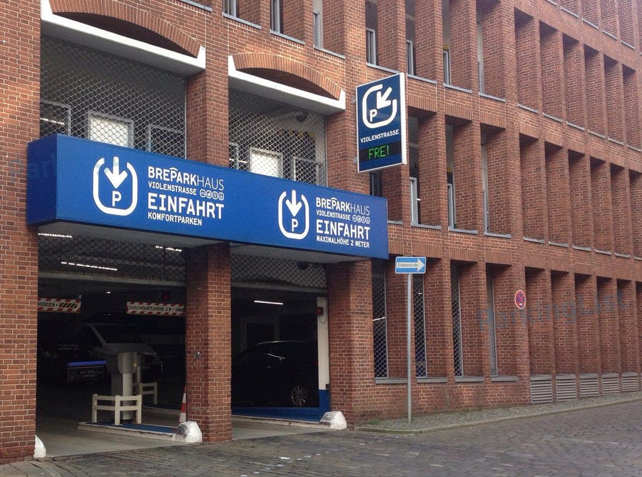 Einfahrt - Parkhaus Violenstrasse Bremen 