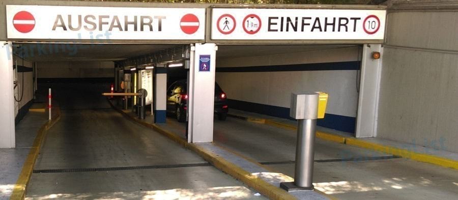 Zufahrt - Parkhaus Katharinen Hospital Stuttgart 