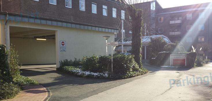 Ausfahrt - Parkeinrichtung Vogelsangstrasse Petrus Krankenhaus Wuppertal 