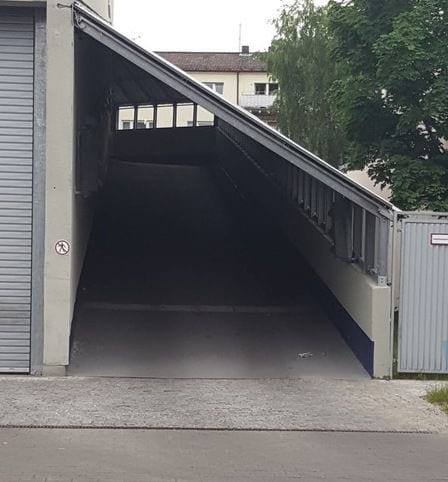 Zufahrt - Parkhaus Marktkauf Fuerth 