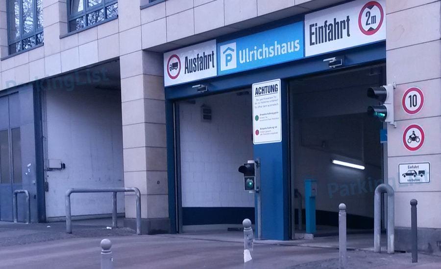 Zufahrt - Parkhaus Ulrichshaus Magdeburg 