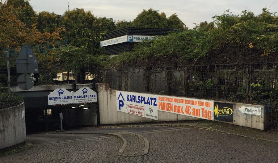 Zufahrt - Parkhaus Karlsplatz Wuppertal 