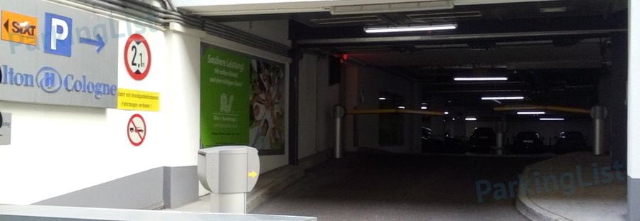 Zufahrt - Parkhaus Hilton Cologne Hotel Koeln 