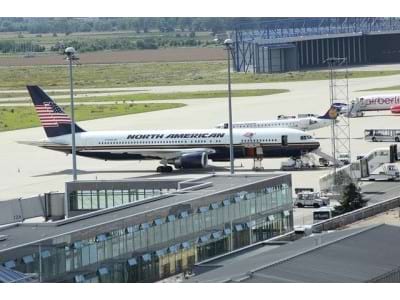 Rollfeld am Flughafen Leipzig