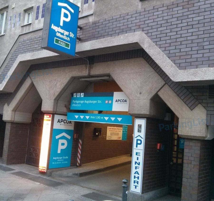 Parkhaus Augsburger Strasse Berlin - Einfahrt Passauer Straße