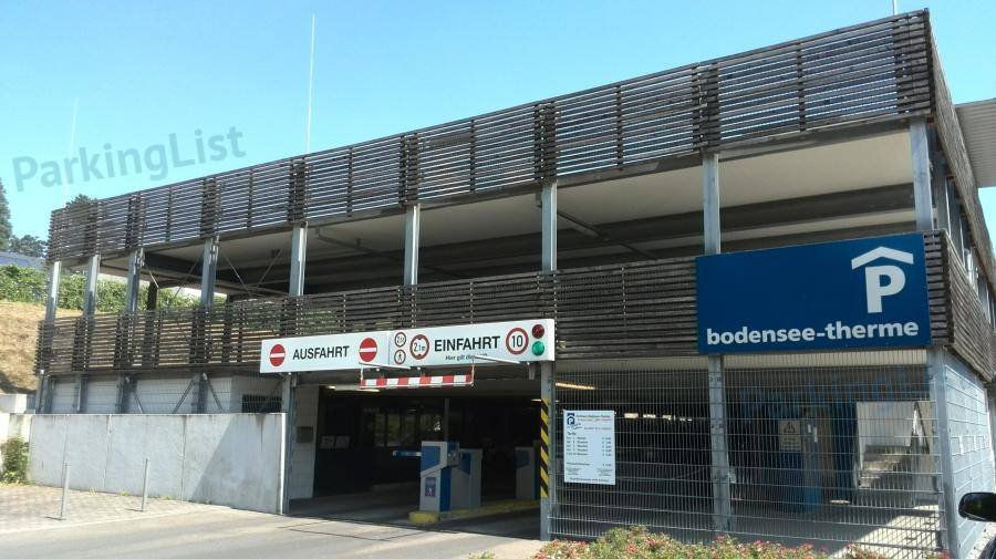 Einfahrt Parkhaus Bodensee-Therme in Konstanz