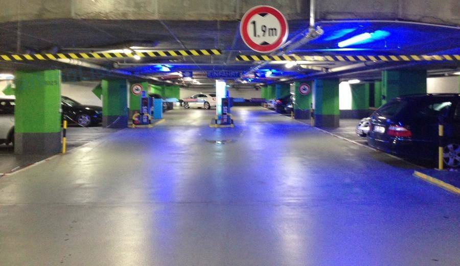 Innenansicht Parkhaus Darmstädter Hof in Heidelberg