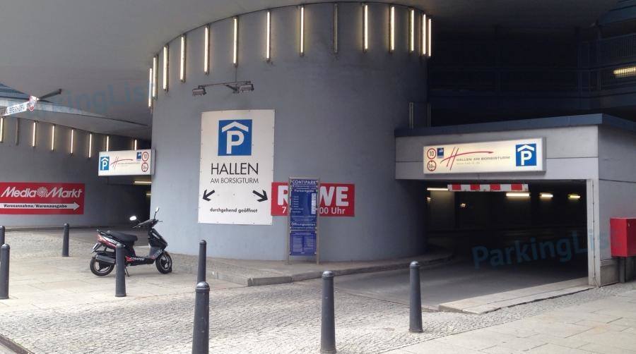 Einfahrt Parkhaus Hallen am Borsigturm in Berlin 