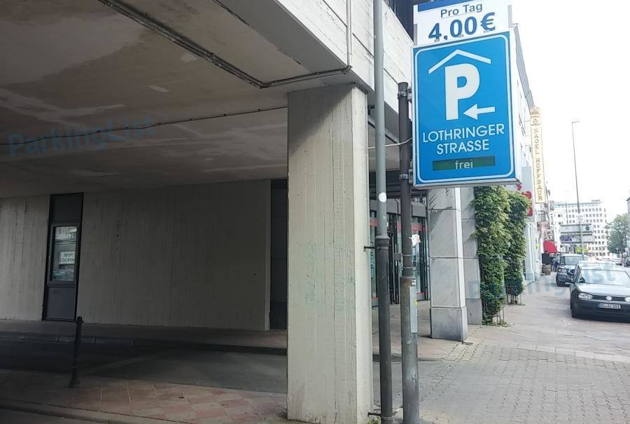 Einfahrt Parkhaus Lothringer Str in Aachen