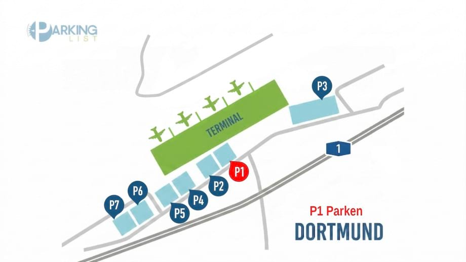 Lageplan Parkhaus P1 Flughafen Dortmund