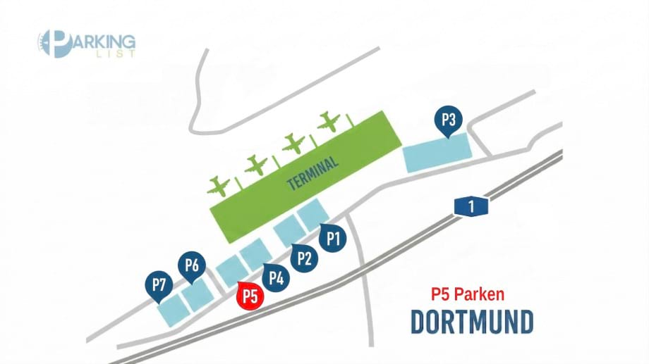Lageplan Parkhaus P5 Flughafen Dortmund