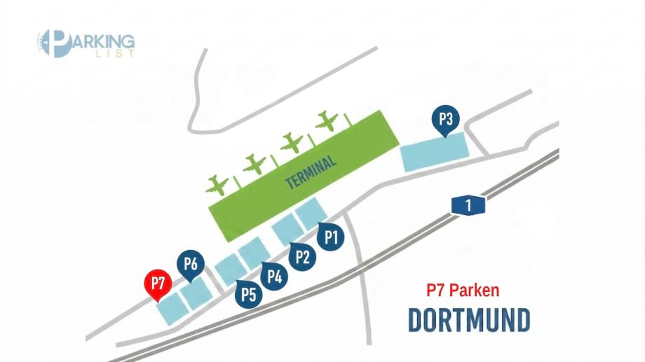Lageplan Parkplatz P7 Flughafen Dortmund