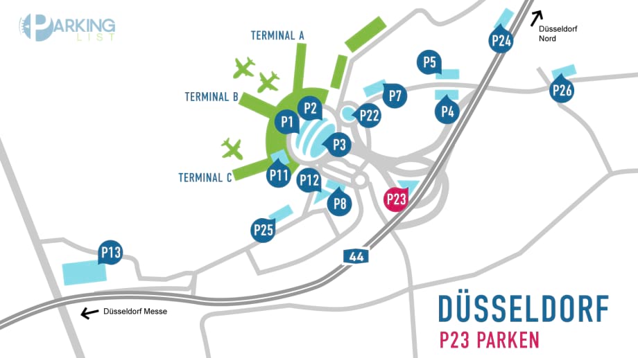 Wo Parken Für 2 Oder 3std Am Flughafen Düsseldorf www.parkinglist.de