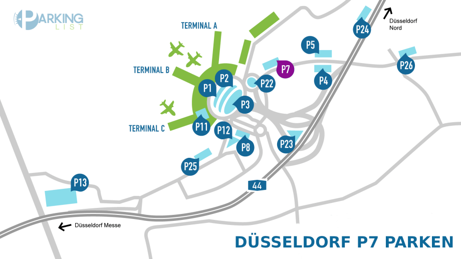 Parken Flughafen Düsseldorf Preisliste Parkhaus P7