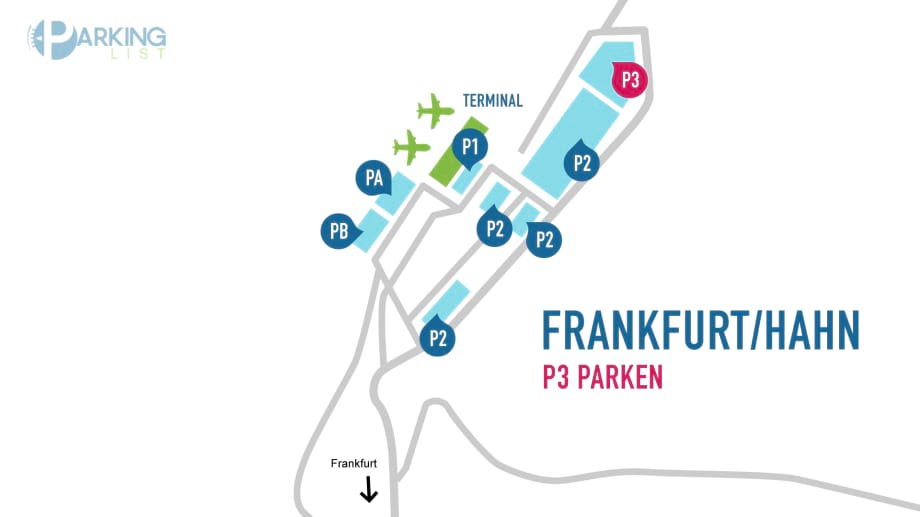 Lageplan Flughafen Frankfurt Hahn P3
