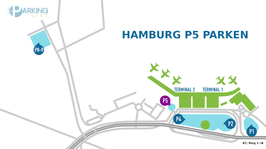 Parken Flughafen Hamburg Terminal Ankunft www.parkinglist.de