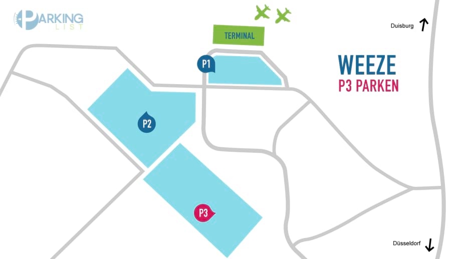 Lageplan Flughafen Weeze P3