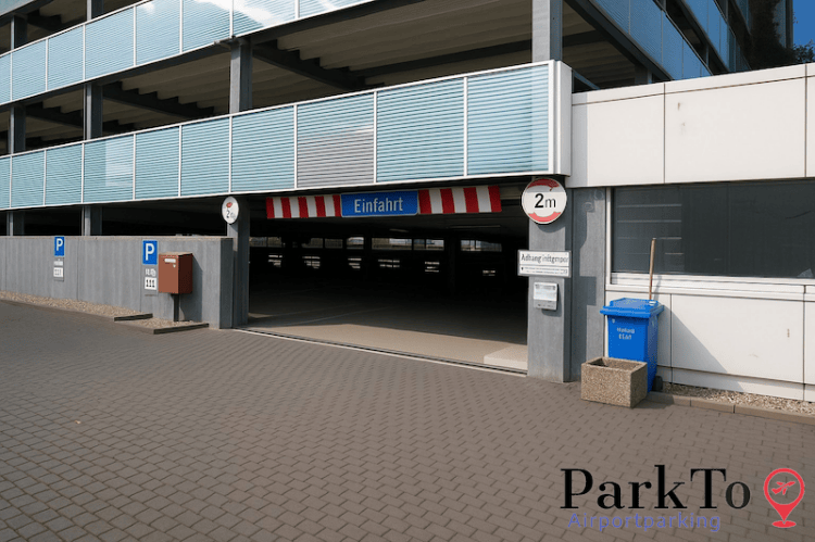 Parkplatz im Parkhaus mit Shuttle Service zum Airport Frankfurt