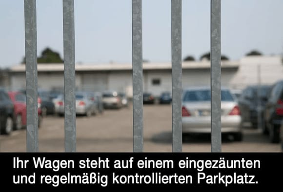 Gesicherter Parkplatz nahe Flughafen Hamburg