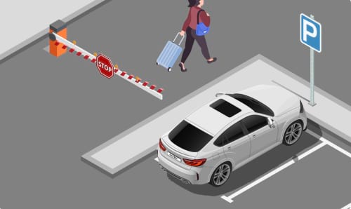 Ankunft am Parkplatz