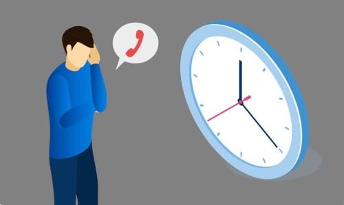 Anruf beim Parkservice, 30 Minuten vor Ankunft am Flughafen