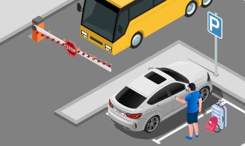 Ankunft am Parkplatz bzw. Einstieg ins eigene Fahrzeug