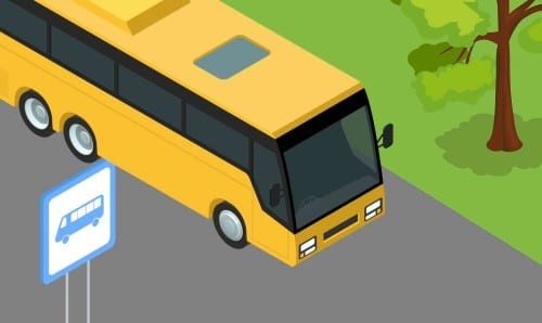 Fahrt mit dem Shuttlebus