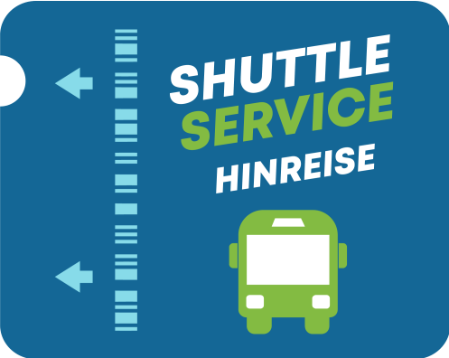 Hinreise mit Shuttlebus